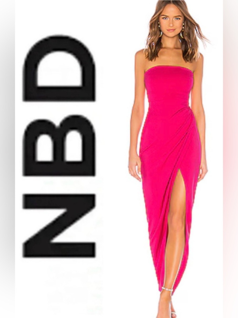 NBD Lucinda Gown NWT Size Large | Hot Pink Revolve
